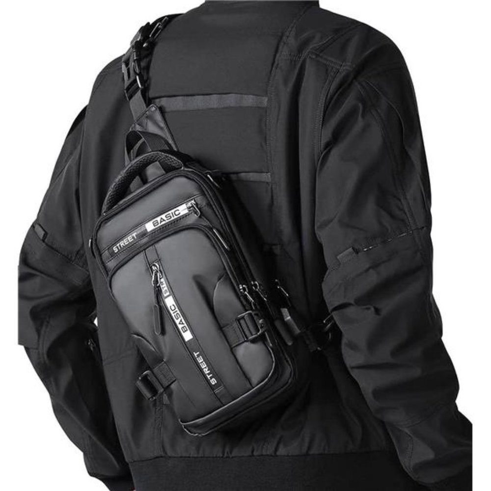 Anti Theft Sling Crossbody Backpack Shoulder Bag for Men, Lightweight One Strap